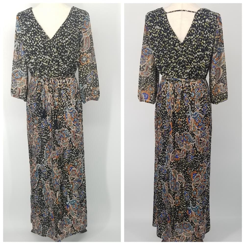 DR2 Boho paisley maxi dress Size XS NWT